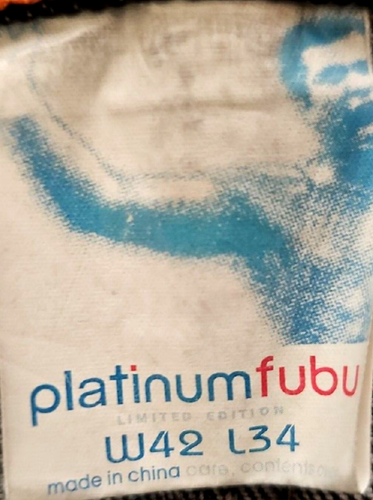 Vtg. Platinum FUBU Work Jean W42 L34 Muhammed Ali Jeans 5 Pockets Unworn ? - Picture 15 of 18