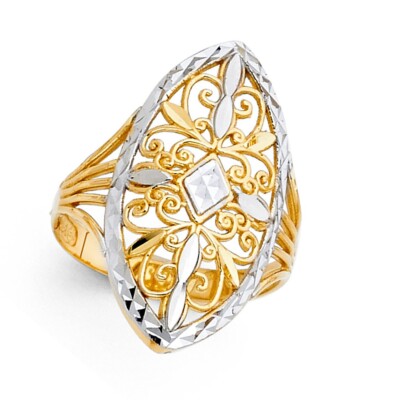 Ausgefallener Ring Gold - 14 Karat zweifarbig