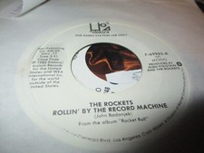 1982 THE ROCKETS Rollin' By The Record Machine W/L Promo 7" Elektra 7-69985 NM