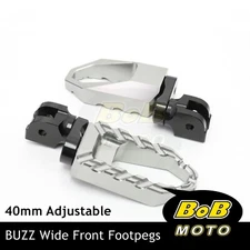 BUZZ 40mm Lower TITANIUM Front Wide Footpegs For Tiger 800 XC/XCX/XCA 15-18 17