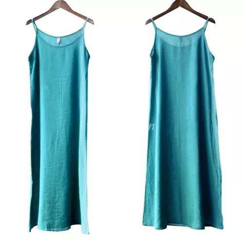 New Women Under Slip Dress Cotton Silk Camisole Full Slip Dress Loose Petticoat - Picture 9 of 33