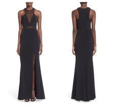 WAY - IN SEXY PROM "WENDY" HIGH  NECK  GOWN EVENING MAXI  DRESS  Sz 1 NEW  $ 88