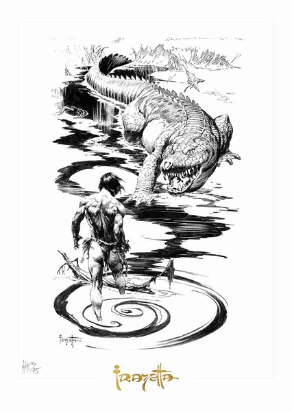 Frank Frazetta - At The Earth’s Core Plate VI - Edición Limitada Oficial Giclée