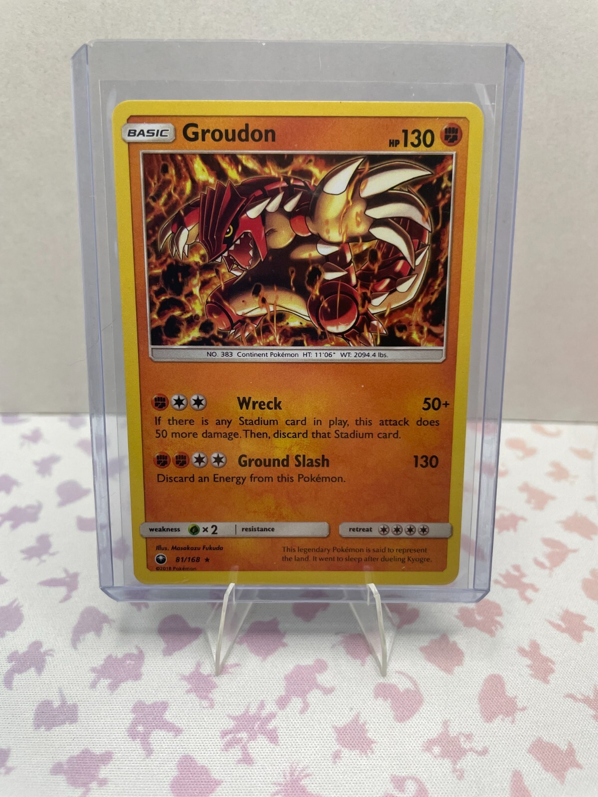 Pokemon TCG - Groudon 81/168 Sm-Celestial Storm - Holo Rare 