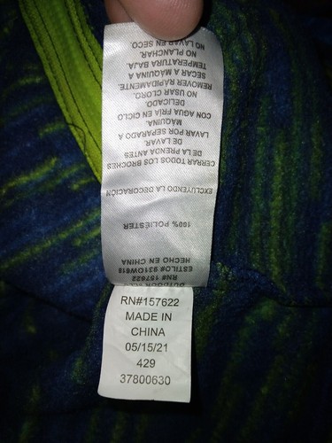 Eddie Bauer Kids Blue & Green Full Zip Up Fleece Jacket Sz Small 7/8 - Picture 6 of 6
