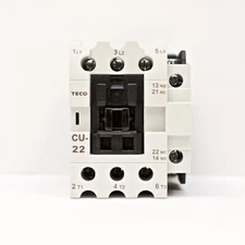 TECO CU-22 Magnetic Contactor, 40 Amp, 3 Phase, 110V coil, 3A1a1b (NO and NC)