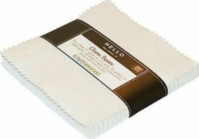 5'' Charm Pack Squares Kona Cotton Solids Snow Colorstory Fabric Precuts M200.02