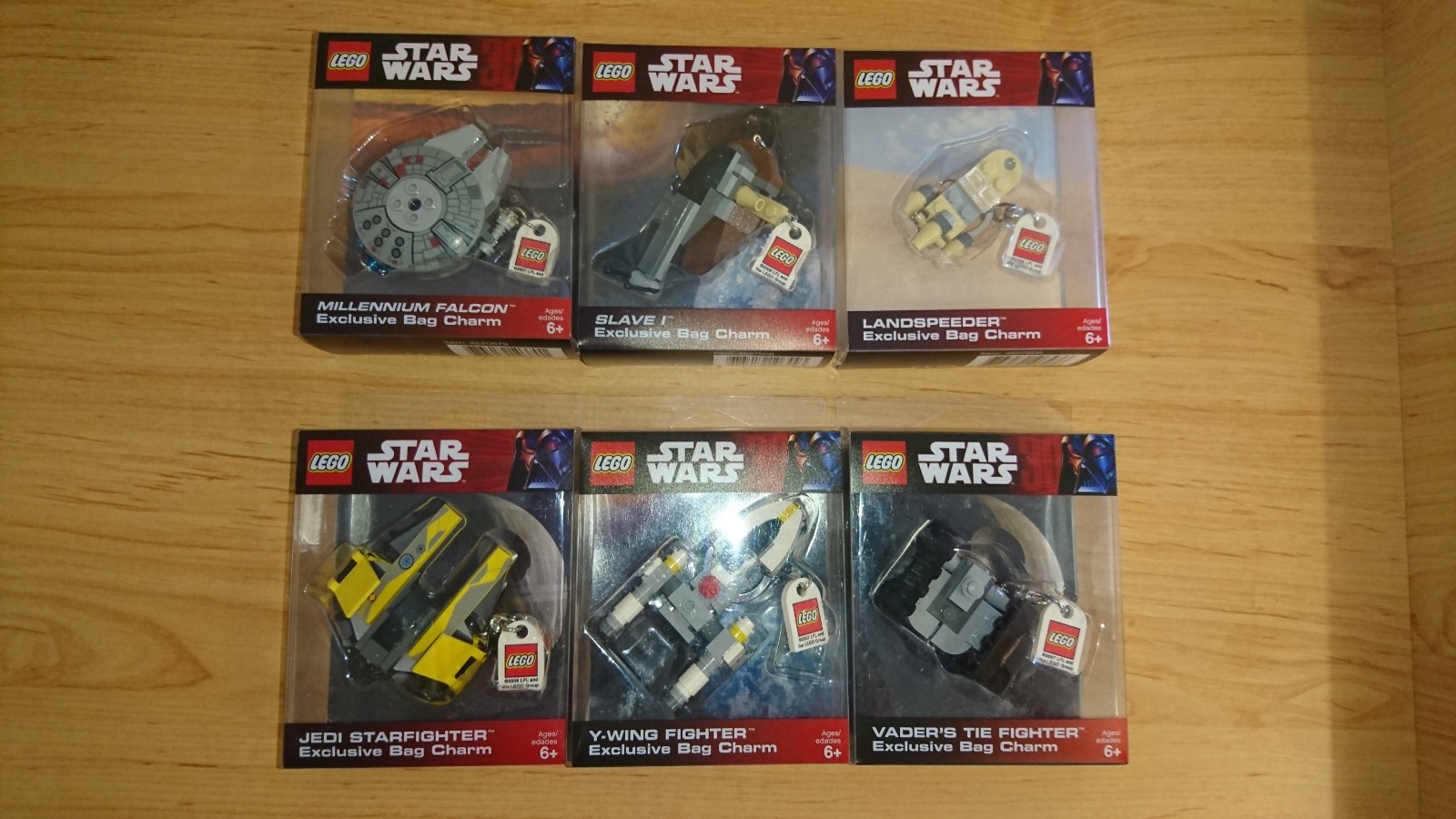 Lego Star Wars 6 X Charm Keychains Bnib Exclusive Bag Npyjxx3961