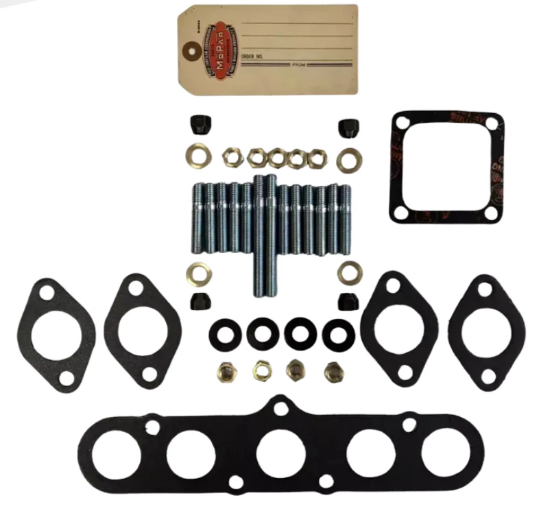 For 1953 Dodge Meadowbrook 6 Cyl Manifold Hardware Rebuild Kit W/ Gaskets - Image 2 of 4