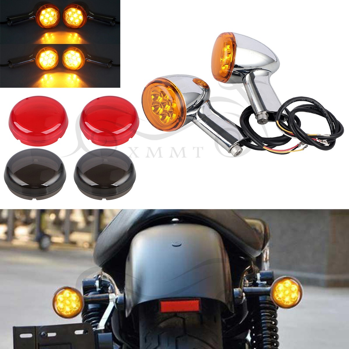 Rear Turn Signal LED Indicator Lights For Harley Sportster