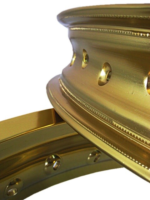 Fit YAMAHA TT350 S/T 86-87 ALU YELLOW GOLD FRONT 36H & REAR 32H