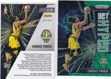 2021 Panini Prizm WNBA Basketball Candace Parker Get Hyped GREEN PRIZM