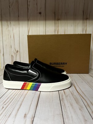 Burberry Thompson Leather Slip-On Sneaker Black 39 / 9