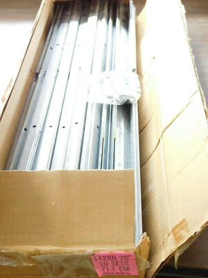 10 SETS! KNAPE & VOGT 1428B 28'' DRAWER SLIDES FULL-EXTENSION 50 LBS CAPACITY ES