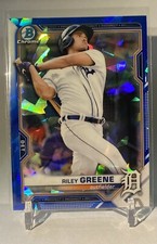 2021 Bowman Chrome Sapphire Riley Greene #BCP-4 Prospect Detroit Tigers