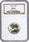 1963-D  Washington Quarter   NGC  MS66