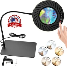 10X Lupa Escritorio Luz Lupa Lámpara LED Lámpara De Lectura Con Base Y Abrazader