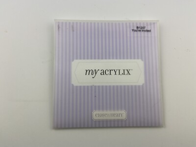CTMH Close to My Heart Acrylic Clear Stamps B1207 You're Invited