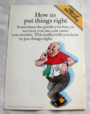 So stellen Sie die Dinge in Ordnung - Ihre Rechte beim Warenkauf Office of Fair Trading '75
