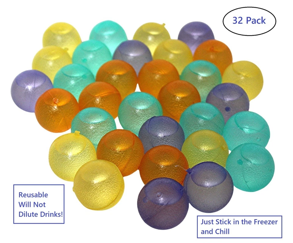 32-Piece Reusable Ice Cube Balls – Non-Diluting Spherical Ice Molds for Drinks - Image 3 of 4
