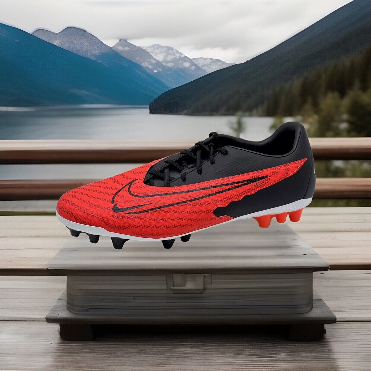 NEW Nike Phantom GX Academy AG Soccer Cleats Crimson, Black Men