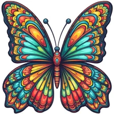 30 Custom Colorful Butterfly Personalized Address Labels