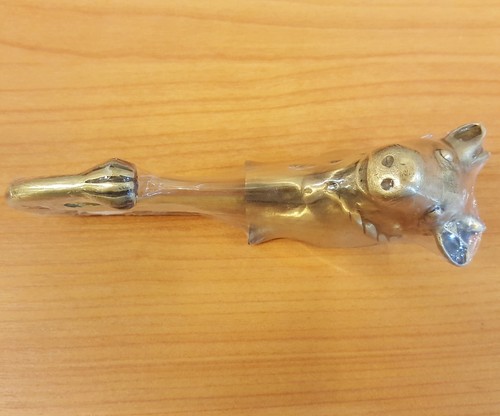 Brass Hook Hanger Half Ox Figurine Vintage Wall Mount Towel Hat Coat Home Decor - Picture 8 of 12