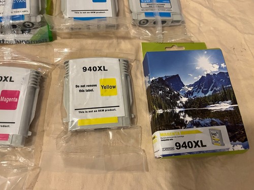8 PK #940XL Ink Cartridges Black/yellow/cyan/magenta = NEW - 第 6/6 張圖片