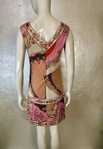 Vintage 1960 Ladies EMILIO PUCCI Silk Dress Made in Italy for Stewarts MOD - Picture 2 of 17