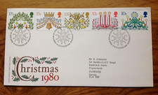 G.B. 1980 Christmas  FDC Stamps   , Edinburgh Postmark.  Free UK P&P