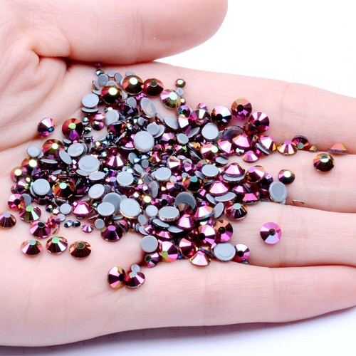 40 Colour 1440pcs Hot Fix Rhinestones FlatBack GLASS Crystals Clothes Decoretion - Picture 39 of 49