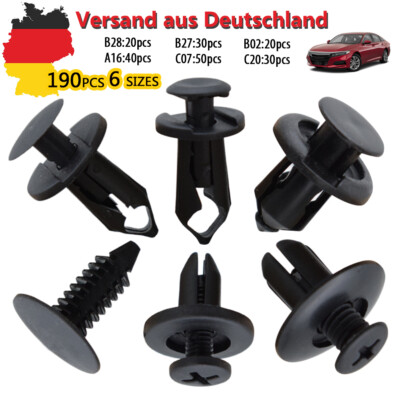 190pcs Auto Befestigung Clips KFZ Trim Moulding Radkasten Spreiznieten Klip