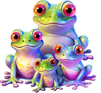 Bunte Frosch Schlafzimmer Wand Vinyl Aufkleber Abziehbilder k526