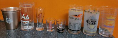 2018 Kentucky Derby Glass Justify Triple Crown Lot