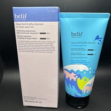 BELIF Aqua Bomb Jelly Hydrating Facial Cleanser 5.4 oz/ 160 ml, New Full-Size