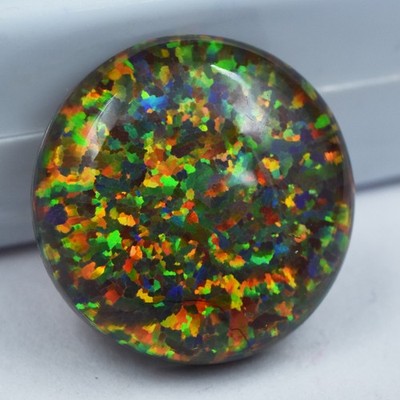Round Cut Opal 13.95 Ct Multi-Color Natural CERTIFIED Boulder Loose Gemstone