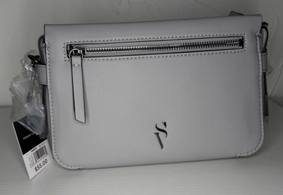Simply Vera Vera Wang Gray Crossbody Bag Detachable Adjustable Strap Zip