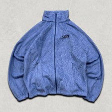 Columbia Fleece Womens Large Full Zip Outdoor Hiking Jacket, Blue