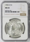 1904-O Morgan Dollar Silver $1 MS 65 NGC
