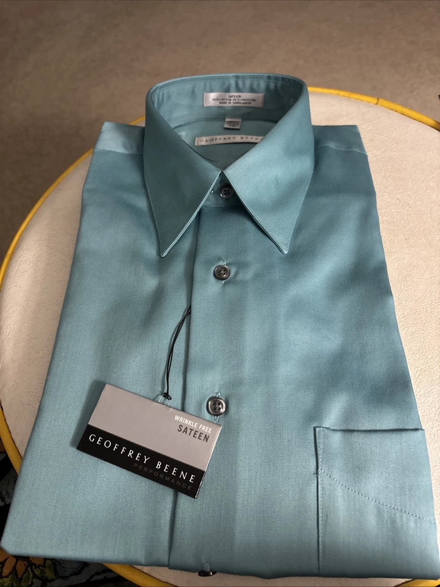 geoffrey beene men's dress shirts Geoffrey Beene Men's Dress Shirt Fitted Sateen Solid at Amazon Men's Clothing store