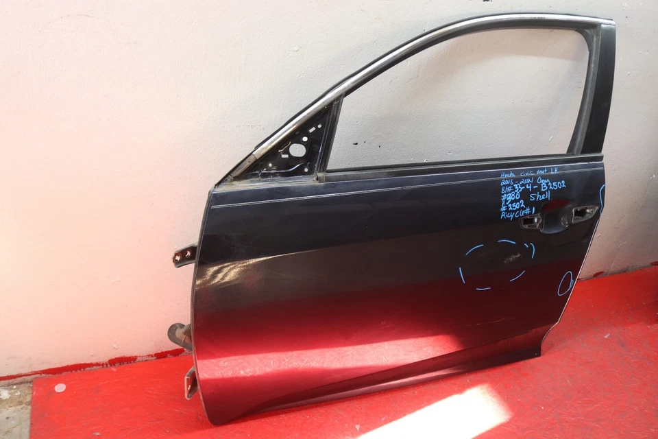 2016 2021 HONDA CIVIC LEFT SIDE FRONT DOOR SHELL OEM Foto 3 de 4