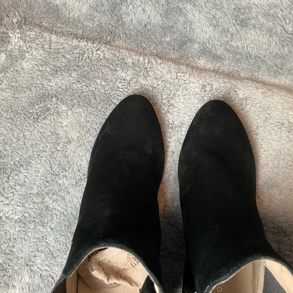 Nuevas Botas Pelle Moda Mujeres Negras Gamuza Cuña Tobillo Cremallera Talla 9M Tendencia Otoño Gamuza Foto 4 de 4