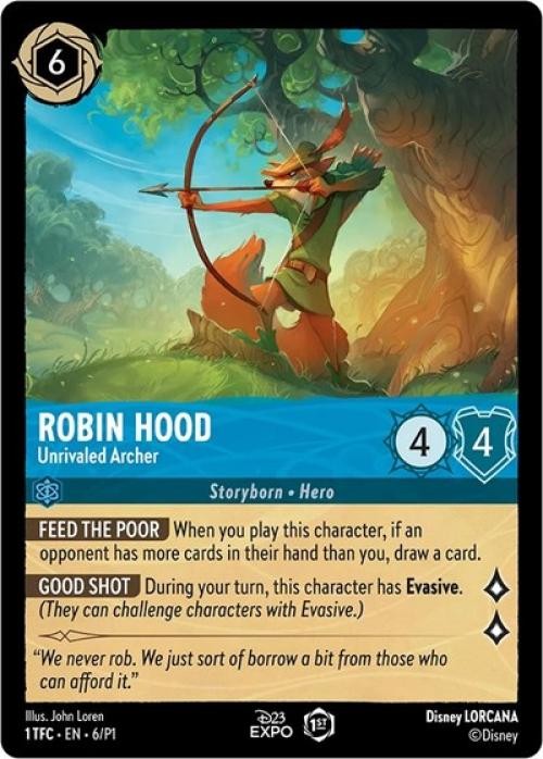 Lorcana Robin Hood - Unrivaled Archer NM Holofoil D23 Promos