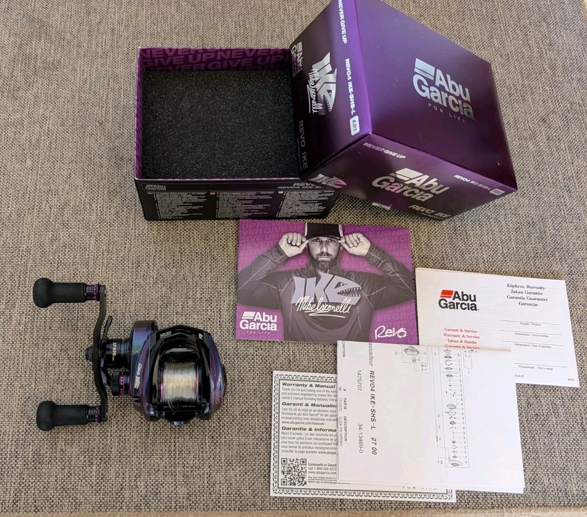 Abu Garcia REVO4 IKE-L 8.0:1 Baitcasting Reel Left Hand | eBay