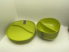 Zack Designs Divided Plates And Bowl Set Of 6