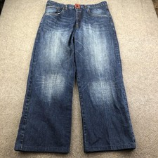 Marithe Francois Girbaud Jeans Mens 38x32 Blue Relaxed Straight Denim Wide Leg
