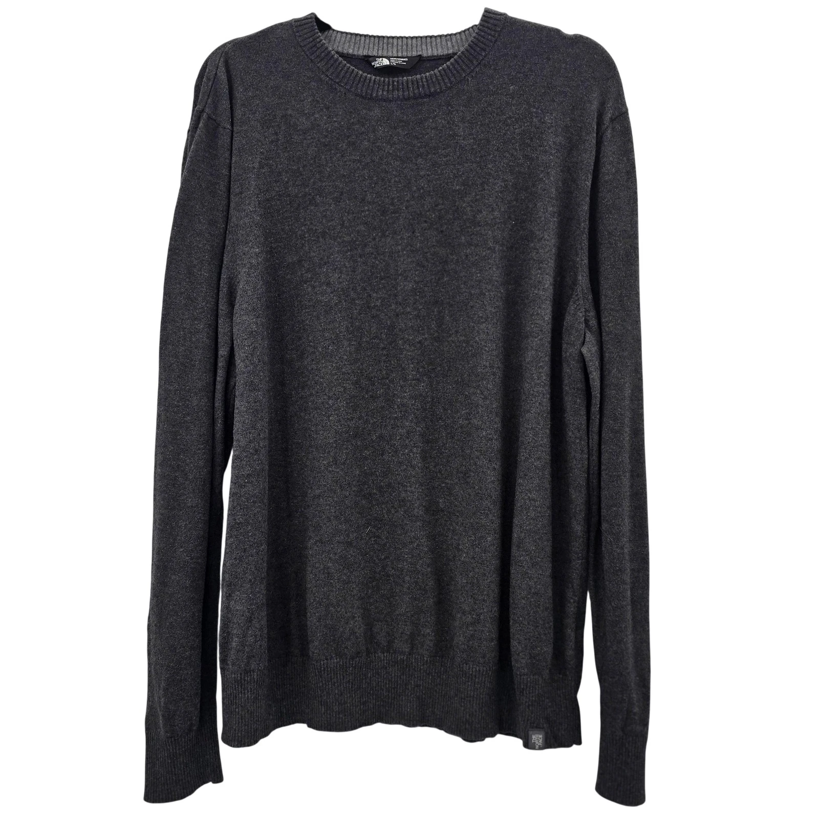 The North Face Sweater Mens Large Gray Sweatshirt Wool Crewneck Outdoor Hiking