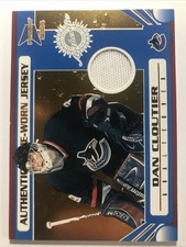 Dan Cloutier 2003-04 Pacific Prism #147 GAME USED JERSEY PATCH CANUCKS /1185