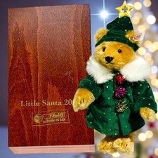 Steiff Christmas Teddy Bear 2001 Little Santa 2500 Limited Edition With Box