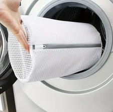 2pcs Durable Mesh Shoe Washing Bags with Zipper Reusable Laundry Protector - NEW